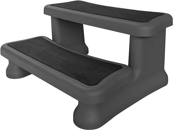CANADIAN SPA CO. Escalera universal para jacuzzi 2 peldanos 40 x 72 x 52 cm antideslizante portatil accesorio para banera de hidromasaje