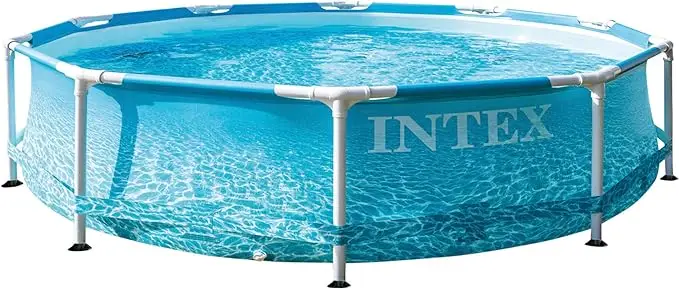 Intex 28206NP Piscina desmontable redonda INTEX piscina Metal Frame medidas O305x76 cm 4.485 litros diseno fotorrealista del fondo marino INTEX 55240