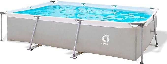 Jilong Avenli Marco de Acero Rectangular XL Familien Piscina 3 x 2 m Marco de Acero para jardin Piscina Piscina Infantil Gris 169 6920388653169