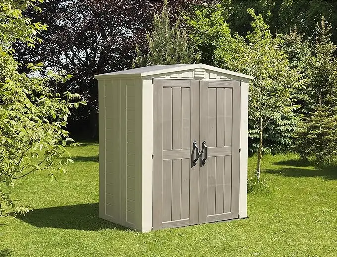 Keter Caseta de jardin Exterior Factor 6 x 3 con escuadra incluida Color marron Beige