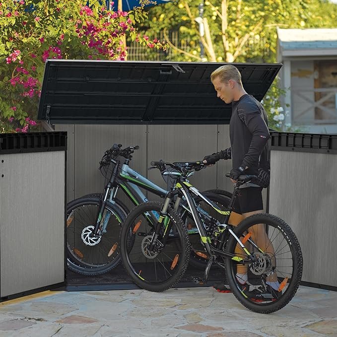 Keter Grande Store Cobertizo de jardin exterior 2020L Color gris tecnologia Duotech paredes aptas para pintar 109.3x132.5x190.5 cm