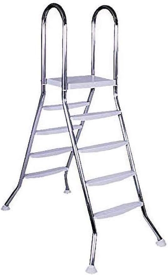 STEINBACH 018025 Escalera para Piscina 4 4 peldanos Altura de 120 cm Barra de 135 cm diametro de 43 mm