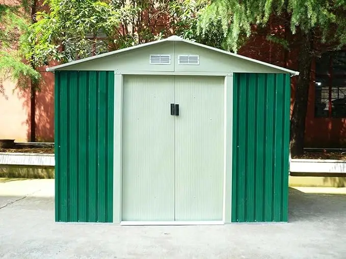 gardiun kis12767 caseta metalica cambridge 472 m exterior 181x261x198 cm acero galvanizado verde